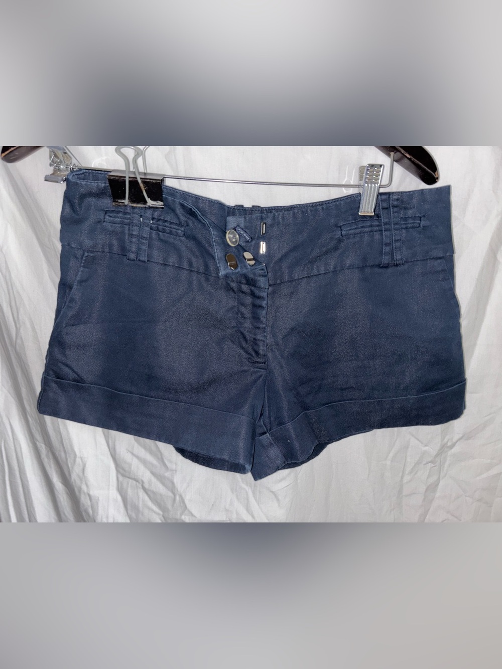 Women’s Navy Low-Rise Dress Shorts